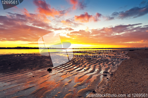 Image of Sunset on the Tejo river.