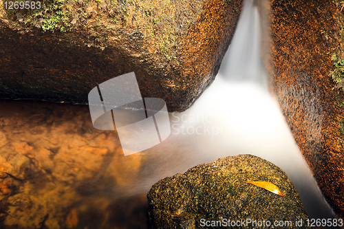 Image of Small natural waterfall.