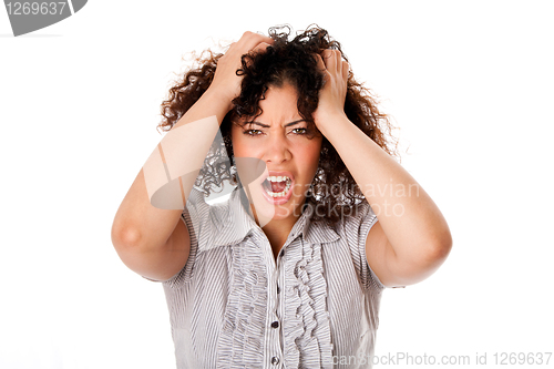 Image of Frustrated business woman