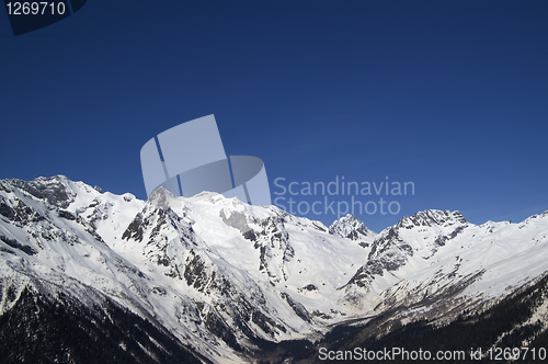 Image of Caucasus Mountains. Dombay.