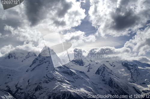 Image of High Mountains in clouds