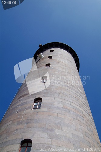 Image of Lista lighthouse froma bottom perspective