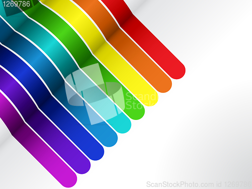 Image of Colorful Lines Background on White