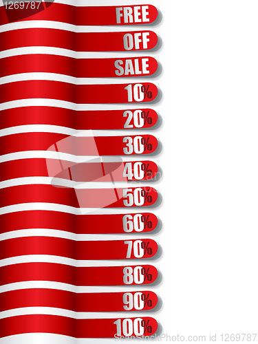 Image of Set of Red Sale Stickers