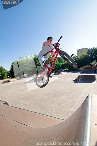 Image of BMX Bike Stunt bar spin