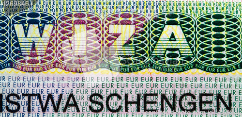 Image of viza schengen (macro)