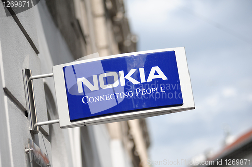 Image of Sign of the NOKIA store in Helsinki