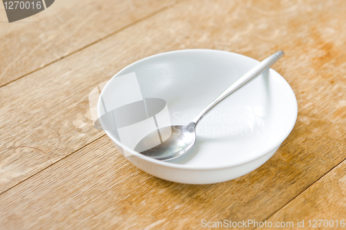 Image of Breakfast bowl and spoon 