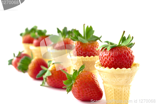 Image of strawberry ice cream concept