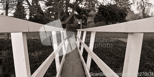 Image of White footbridge