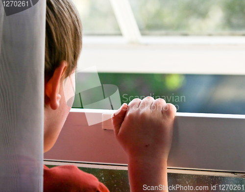 Image of looking out of window