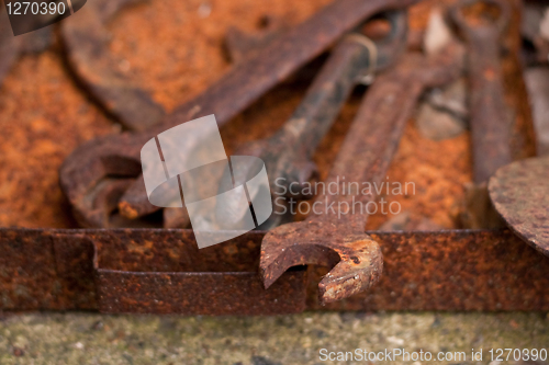 Image of rusty spanners