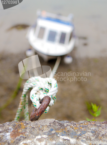 Image of Fishing boat moored at Padstow Harbour, Cornwall