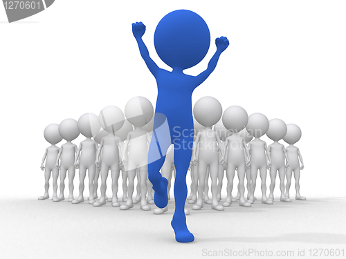 Image of business leadership and team concept isolated on white backgroun