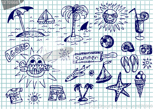 Image of hand drawn summer collection 