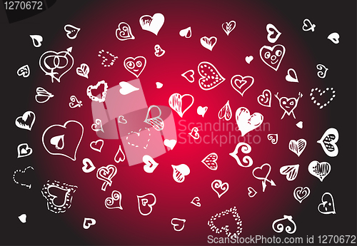 Image of hearts background