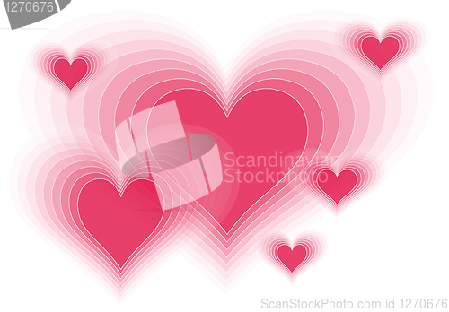 Image of valentine background with hearts