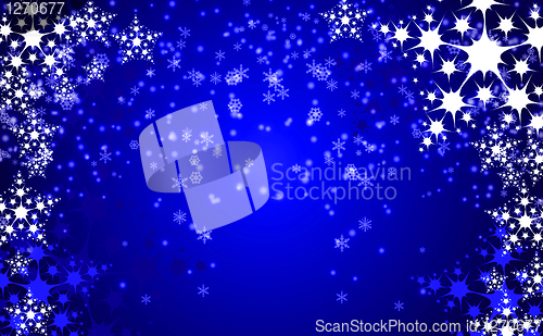 Image of christmas background with snow flakes 