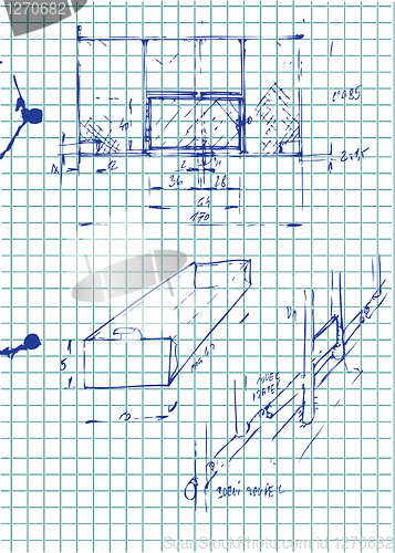 Image of hand drawn architecture details