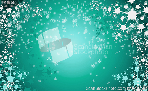Image of christmas background with snow flakes 
