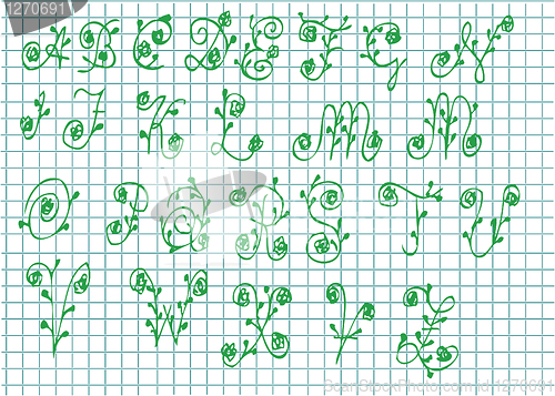 Image of nice hand drawn alphabet