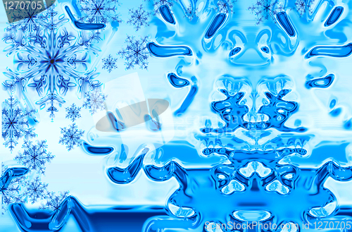 Image of christmas background with snow flakes 