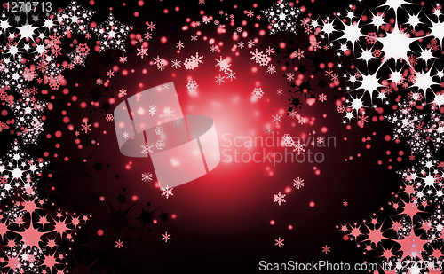 Image of christmas background with snow flakes 