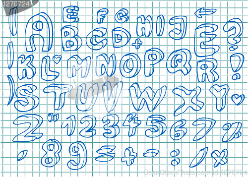 Image of nice hand drawn alphabet
