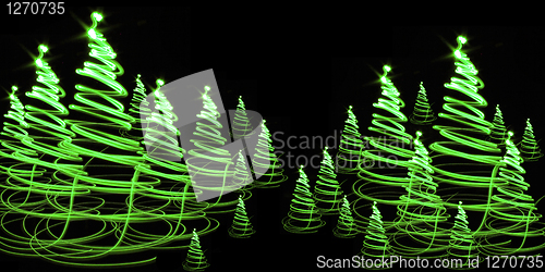 Image of christmas forest from the color lights