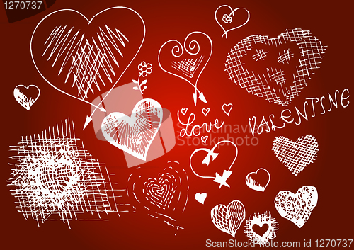 Image of hearts valentine background