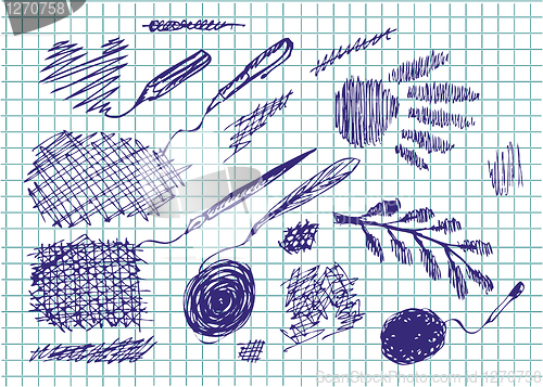 Image of hand drawn pen icons 