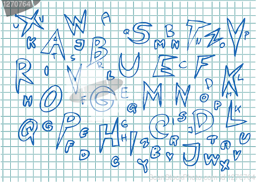 Image of nice hand drawn alphabet