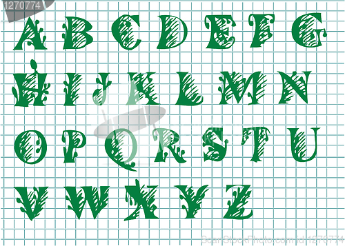 Image of nice hand drawn alphabet
