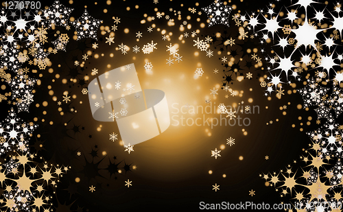 Image of christmas background with snow flakes 