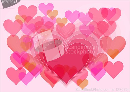 Image of valentine background with hearts