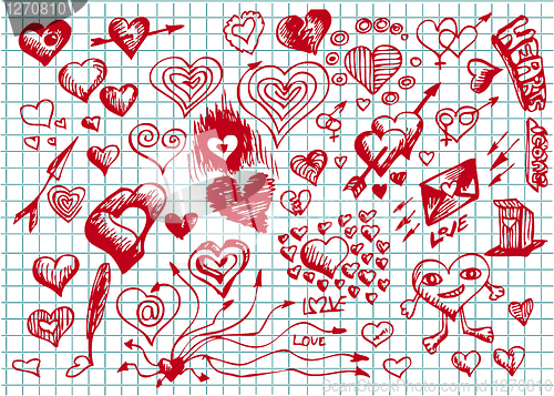 Image of hearts background