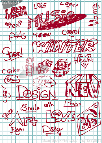 Image of hand drawn word object 