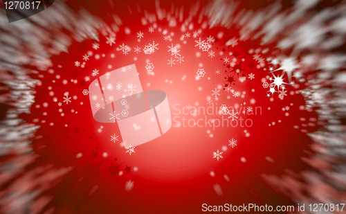 Image of christmas background with snow flakes 