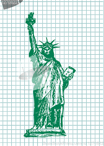 Image of hand drawn statue of liberty