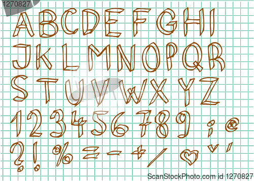 Image of hand drawn 3d alphabet