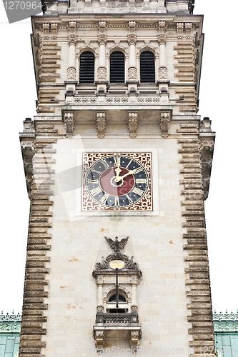 Image of Hamburg city hall clock