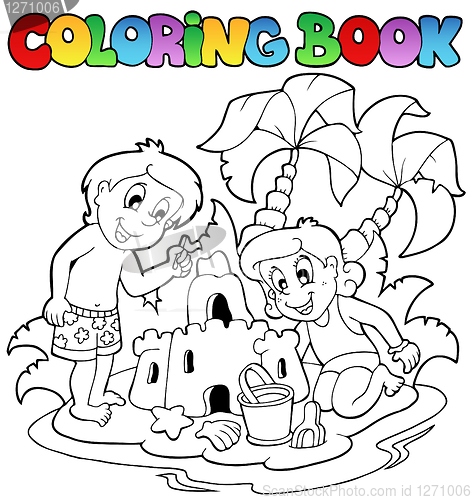 Image of Coloring book with summer theme 1