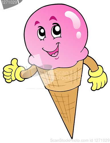 Image of Cute smiling ice cream