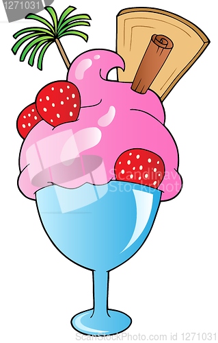 Image of Cartoon ice cream bowl