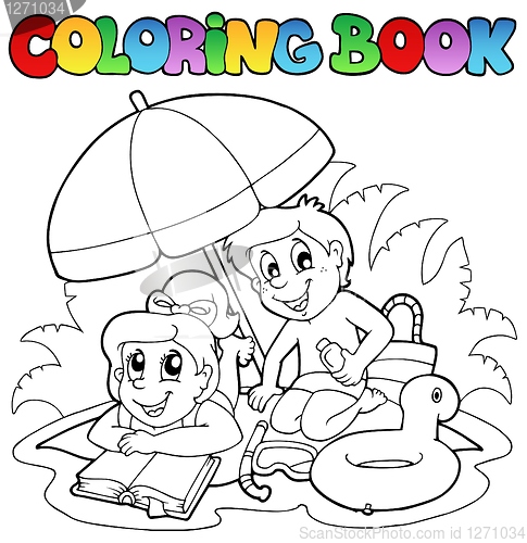 Image of Coloring book with summer theme 2