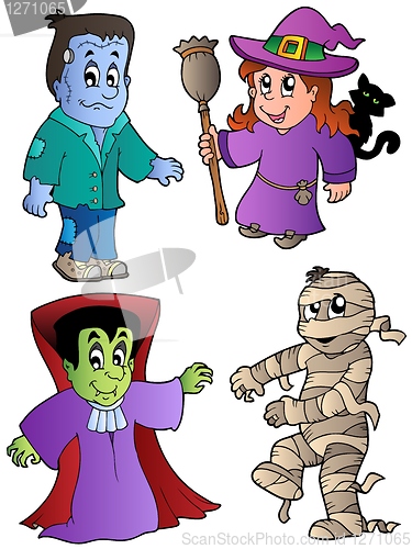 Image of Cartoon Halloween characters 1