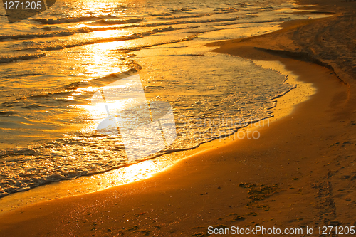 Image of Water flare of the setting sun