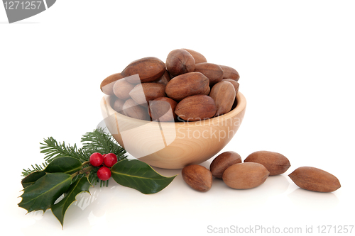 Image of Pecan Nuts and Holly