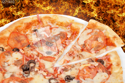 Image of meat pizza