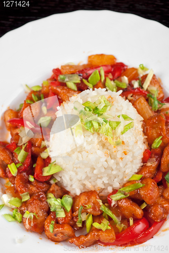 Image of Pork meat and japanese rice